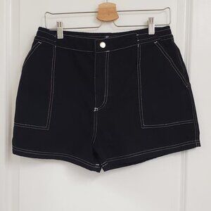 Women's Asos Black Shorts with White Accents